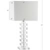 JONATHAN Y JYL2054A June 28″ Crystal LED Table Lamp Contemporary Transitional Bedside Desk Nightstand Lamp for Bedroom Living Room Office College Bookcase LED Bulb Included, Clear