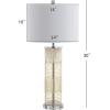 JONATHAN Y JYL2064A Genevieve 30″ Glass/Crystal LED Table Lamp Contemporary Transitional Bedside Desk Nightstand Lamp for Bedroom Living Room Office College Bookcase LED Bulb Included, Champagne