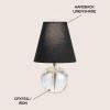 JONATHAN Y JYL2079A Goddard 16″ Crystal Ball/Metal LED Table Lamp Glam Transitional Bedside Desk Nightstand Lamp for Bedroom Living Room Office College Bookcase LED Bulb Included, Clear(Clear / Black)