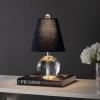 JONATHAN Y JYL2079A Goddard 16″ Crystal Ball/Metal LED Table Lamp Glam Transitional Bedside Desk Nightstand Lamp for Bedroom Living Room Office College Bookcase LED Bulb Included, Clear(Clear/Navy)