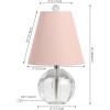 JONATHAN Y JYL2079A Goddard 16″ Crystal Ball/Metal LED Table Lamp Glam Transitional Bedside Desk Nightstand Lamp for Bedroom Living Room Office College Bookcase LED Bulb Included, Clear(Clear/Pink)