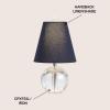 JONATHAN Y JYL2079A Goddard 16″ Crystal Ball/Metal LED Table Lamp Glam Transitional Bedside Desk Nightstand Lamp for Bedroom Living Room Office College Bookcase LED Bulb Included, Clear(Clear/Navy)