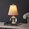 JONATHAN Y JYL2079A Goddard 16″ Crystal Ball/Metal LED Table Lamp Glam Transitional Bedside Desk Nightstand Lamp for Bedroom Living Room Office College Bookcase LED Bulb Included, Clear(Clear/Pink)