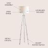 JONATHAN Y JYL2081A Arliss 60″ Surveyor’s Tripod Metal/Crystal LED Floor Lamp Contemporary,Glam,Modern,Transitional for Bedrooms, Living Room, Office, Reading, Chrome