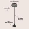 JONATHAN Y JYL2601A Jaemin 58″ Modern Coastal Faux Rattan Integrated Indoor/Outdoor LED Solar Powered Floor Lamp Minimalist, Contemporary, Deck, Patio, Porch, Living Room, Black(Black)