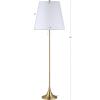 JONATHAN Y JYL3001A Amelia 63″ Metal LED Floor Lamp, Modern, Contemporary, Glam, Elegant, Office, Living Room, Family Room, Dining Room, Bedroom, Hallway, Foyer, Brass