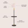 JONATHAN Y JYL3002A Evans 61″ Metal LED End Table Floor Lamp, Modern, Contemporary, Traditional, Glam, Elegant, Office, Living Room, Family Room, Dining Room, Bedroom, Hallway, Foyer, Black/Brass