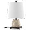 JONATHAN Y JYL3014A Justina 16″ Ceramic Mini LED Table Lamp Cottage,Transitional for Bedroom, Living Room, Office, College Dorm, Coffee Table, Bookcase, Blue/White(Antique White)