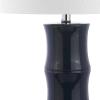 JONATHAN Y JYL3015C Tiki 26.5″ Ceramic LED Table Lamp Contemporary Traditional Bedside Desk Nightstand Lamp for Bedroom Living Room Office College Bookcase LED Bulb Included, White(Navy)