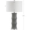 JONATHAN Y JYL3015C Tiki 26.5″ Ceramic LED Table Lamp Contemporary Traditional Bedside Desk Nightstand Lamp for Bedroom Living Room Office College Bookcase LED Bulb Included, White(Gray)