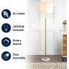 JONATHAN Y JYL3022A June 65″ Adjustable Metal/Marble LED Floor Lamp, Modern, Contemporary, Elegant, Glam, Office, Living Room, Family Room, Dining Room, Bedroom, Hallway, Foyer, Brass(Brass Gold/White)