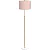 JONATHAN Y JYL3022A June 65″ Adjustable Metal/Marble LED Floor Lamp, Modern, Contemporary, Elegant, Glam, Office, Living Room, Family Room, Dining Room, Bedroom, Hallway, Foyer, Brass(Brass Gold/White)