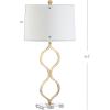 JONATHAN Y JYL3028A Levi 31.5″ Metal/Crystal LED Table Lamp Contemporary Transitional Bedside Desk Nightstand Lamp for Bedroom Living Room Office College Bookcase LED Bulb Included, Gold Leaf