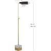 JONATHAN Y JYL3029A Iva 56.5″ Adjustable Brass Library LED Floor Lamp Contemporary,Transitional,Modern for Bedrooms, Living Room, Office, Reading, BrassGold/CarraraMarble