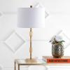 JONATHAN Y JYL3037A Windsor 29″ Metal LED Table Lamp Contemporary Transitional Bedside Desk Nightstand Lamp for Bedroom Living Room Office College Bookcase LED Bulb Included, Gold Leaf