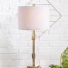 JONATHAN Y JYL3037A Windsor 29″ Metal LED Table Lamp Contemporary Transitional Bedside Desk Nightstand Lamp for Bedroom Living Room Office College Bookcase LED Bulb Included, Gold Leaf
