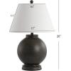 JONATHAN Y JYL3040A Sophie 26″ Resin LED Table Lamp Contemporary Transitional Bedside Desk Nightstand Lamp for Bedroom Living Room Office College Bookcase LED Bulb Included, Dark Gray