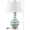 JONATHAN Y JYL3054A Tucker 30.5″ Striped Ceramic/Metal LED Table Lamp Contemporary Transitional Bedside Desk Nightstand Lamp for Bedroom Living Room Office College Bookcase LED Bulb Included, Green(Green)