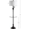 JONATHAN Y JYL3055C Cora 60″ Metal/Glass LED Side Table and Floor Lamp Contemporary,Transitional for Bedrooms, Living Room, Office, Reading, Oil Rubbed Bronze, Oil-Rubbed Bronze(Oil-Rubbed Bronze)