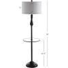 JONATHAN Y JYL3057A Laine 60″ Metal/Glass LED Side Table and Floor Lamp Traditional,Transitional for Bedrooms, Living Room, Office, Reading, OilRubbedBronze