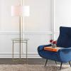 JONATHAN Y JYL3059A Charles 59″ Metal/Glass LED Side Table and Floor Lamp Contemporary,Transitional for Bedrooms, Living Room, Office, Reading, Brass