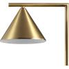 JONATHAN Y JYL3062A Chelsea 60″ Metal/Marble Cone Shade LED Floor Lamp Modern,Contemporary,Transitional for Bedrooms, Living Room, Office, Reading, Brass/Black