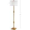 JONATHAN Y JYL3063A Windsor 61.5″ Resin/Metal LED Floor Lamp, Contemporary, Modern, Transitional, Office, Living Room, Family Room, Dining Room, Bedroom, Hallway, Foyer, Gold Leaf