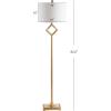 JONATHAN Y JYL3064A Juno 62.5″ Metal LED Floor Lamp, Contemporary, Modern, Transitional, Office, Living Room, Family Room, Dining Room, Bedroom, Hallway, Foyer, Gold Leaf