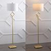 JONATHAN Y JYL3064A Juno 62.5″ Metal LED Floor Lamp, Contemporary, Modern, Transitional, Office, Living Room, Family Room, Dining Room, Bedroom, Hallway, Foyer, Gold Leaf