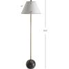 JONATHAN Y JYL3066A Miami 63.5″ Minimalist Resin/Metal LED Floor Lamp Modern,Contemporary for Bedrooms, Living Room, Office, Reading, Gold/White(Gold/Black)