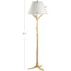 JONATHAN Y JYL3070A Arbor 63.5″ Faux Bois Resin LED Floor Lamp, Contemporary, Modern, Elegant, Office, Living Room, Family Room, Dining Room, Bedroom, Hallway, Foyer, Gold Leaf