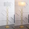 JONATHAN Y JYL3073A Selina 64.5″ Iron Ogee Trellis Modern LED Floor Lamp Bohemian,Contemporary,Designer,Glam,Transitional for Bedrooms, Living Room, Office, Reading, Gold