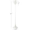 JONATHAN Y JYL3075A Joyce 69.5″ Metal LED Floor Lamp Modern,Scandinavian,Midcentury,Minimalist for Bedrooms, Living Room, Office, Reading, White