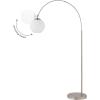 JONATHAN Y JYL3089A Nora 71″ Coastal Vintage Iron LED Floor Lamp Modern Contemporary Standing Reading Lamp for Bedroom Living Room Office LED Bulb Included, Brass Gold/White(Nickel)