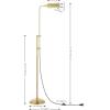 JONATHAN Y JYL3095A Zinnia 63″ Industrial Minimalist Height-Adjustable Iron Pharmacy LED Floor Lamp Glam, Modern, Designer, Casual, Vintage, Office, Living Room, Dining Room, Bedroom, Brass Gold