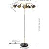 JONATHAN Y JYL3096B Vivian 61″ 10-Light Mid-Century Modern Iron Medusa Multi Head LED Floor Lamp for Bedroom, Living Room, Office, Black/Brass Gold(Black/Brass Gold)