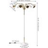 JONATHAN Y JYL3096B Vivian 61″ 10-Light Mid-Century Modern Iron Medusa Multi Head LED Floor Lamp for Bedroom, Living Room, Office, Black/Brass Gold(White/Brass Gold)