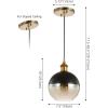 JONATHAN Y JYL3513A Nixon 7.5″ Adjustable Drop Globe Metal/Glass LED Pendant Contemporary Transitional Dimmable Dining Room Living Room Kitchen Foyer Bedroom Hallway, Brass Gold/Black(Set of 2)