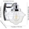 JONATHAN Y JYL3530A Orleans 7″ 1-Light Iron/Glass Schoolhouse Coastal Cottage LED Vanity Light French Country 2700K LED 4W Bulb Entryway Lobby Kitchen Bathroom Bedroom Hallway, Chrome(1 Bulb)
