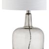 JONATHAN Y JYL4003A Augustine 26″ Glass LED Table Lamp Modern Contemporary Bedside Desk Nightstand Lamp for Bedroom Living Room Office College Bookcase LED Bulb Included, Smoke Gray