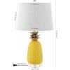 JONATHAN Y JYL4019A Pineapple 23″ Ceramic LED Table Lamp Contemporary Transitional Bedside Desk Nightstand Lamp for Bedroom Living Room Office College Bookcase LED Bulb Included, Navy/Gold(Yellow/Gold)