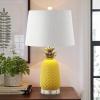 JONATHAN Y JYL4019A Pineapple 23″ Ceramic LED Table Lamp Contemporary Transitional Bedside Desk Nightstand Lamp for Bedroom Living Room Office College Bookcase LED Bulb Included, Navy/Gold(Yellow/Gold)