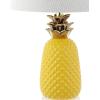 JONATHAN Y JYL4019A Pineapple 23″ Ceramic LED Table Lamp Contemporary Transitional Bedside Desk Nightstand Lamp for Bedroom Living Room Office College Bookcase LED Bulb Included, Navy/Gold(Yellow/Gold)