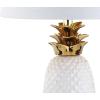 JONATHAN Y JYL4019A Pineapple 23″ Ceramic LED Table Lamp Contemporary Transitional Bedside Desk Nightstand Lamp for Bedroom Living Room Office College Bookcase LED Bulb Included, Navy/Gold(White/Gold)