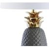JONATHAN Y JYL4019A Pineapple 23″ Ceramic LED Table Lamp Contemporary Transitional Bedside Desk Nightstand Lamp for Bedroom Living Room Office College Bookcase LED Bulb Included, Navy/Gold(Gray/Gold)