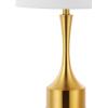 JONATHAN Y JYL4045C-SET2 Cooper 26″ Farmhouse Iron LED Table Lamp with USB Charging Port Classic Bedside Desk Nightstand Lamp for Bedroom Living Room Office, Oil Rubbed Bronze (Set of 2)(Brass Gold)