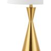 JONATHAN Y JYL4046B-SET2 Colton 26″ Classic Iron LED Table Lamp with USB Charging Port Farmhouse Bedside Desk Nightstand Lamp for Bedroom Living Room Office, Brass Gold (Set of 2)(Brass Gold)