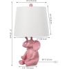 JONATHAN Y JYL4060A Kairi 21″ Modern Shabby Chic Resin/Iron Happy Elephant LED Kids’ Table Lamp with Phone Stand, White, for Living Room, Bedroom(Pink)