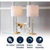 JONATHAN Y JYL5001A-SET2 Set of 2 Table Lamps Claire 28.5″ Crystal LED Table Lamp Glam Bedside Desk Nightstand Lamp for Bedroom Living Room Office College Bookcase, Clear/Brass Gold