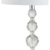 JONATHAN Y JYL5002A-SET2 Nala 28.5″ Crystal LED Table Lamp Transitional Glam Bedside Desk Nightstand Lamp for Bedroom Living Room Office College Bookcase LED Bulbs Included, Clear/Chrome (Set of 2)